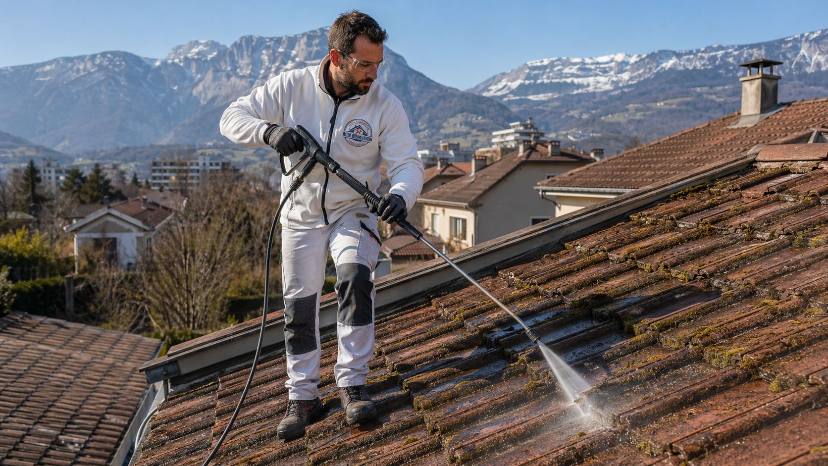 Nettoyage et démoussage de toiture à Grenoble